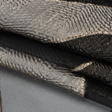 Metallic Rayon and Polyester Burnout Brocade - Gold, Gray and Black Soft Geometric Abstract