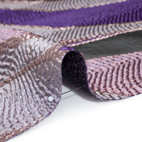 Metallic Rayon and Polyester Burnout Brocade - Orchid, Purple and Rose Gold Soft Geometric Abstract