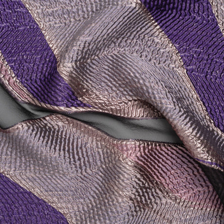 Metallic Rayon and Polyester Burnout Brocade - Orchid, Purple and Rose Gold Soft Geometric Abstract