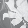 Metallic Polyester and Rayon Burnout Brocade - White Big Flowers