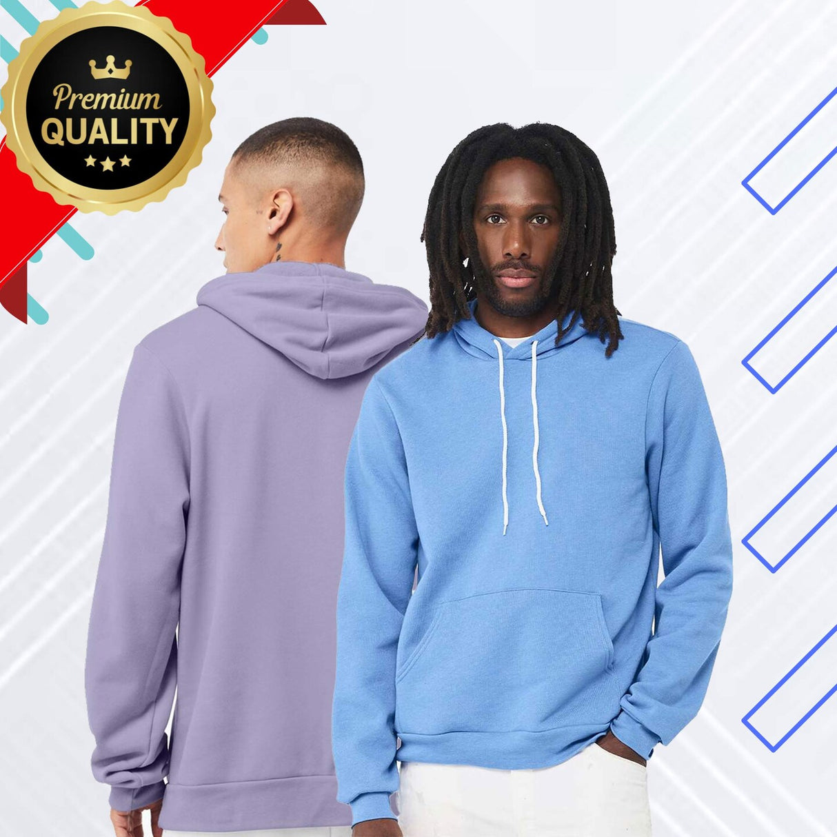 BELLA + CANVAS® Unisex Premium Sponge Fleece Hooded Sweatshirt - 3719