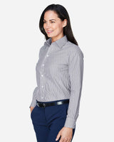 Devon & Jones® Womens Banker Stripe Dress Shirt Cotton Polyester Fit