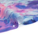 Silk Charmeuse Print 16MM, Made in Italy - Baby Pink, Light Blue and Periwinkle Painted Roses