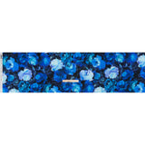 Silk Charmeuse Print 16MM, Made in Italy - Sky Blue, Phthalo and Navy Painted Roses
