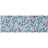 Silk Charmeuse Print 16MM, Made in Italy - Blue, Teal and Brown Abstracted Watercolor Flowers