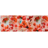 Silk Charmeuse Print 16MM, Made in Italy - Red and Pink Soft Watercolor Florals
