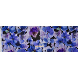 Silk Charmeuse Print 16MM, Made in Italy - Ultramarine Blue and Lilac Soft Watercolor Florals