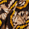 Silk Charmeuse Print 16MM, Made in Italy - Brown, Beige and Golden Yellow Butterfly Wings