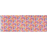 Silk Charmeuse Print 16MM, Made in Italy - Pink, Purple and Pastel Yellow Retro Lily Florals
