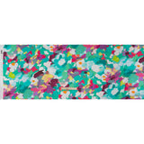 Silk Charmeuse Print 16MM, Made in Italy - Sea Green, Fuchsia and Yellow Painterly Abstract