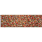 Silk Charmeuse Print 16MM, Made in Italy - Red, Orange and Green Fancy Paisley