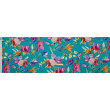 Silk Charmeuse Print 16MM, Made in Italy - Turquoise, Pink and Multicolor Illustrated Watercolor Flowers