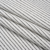 Yarn-Dyed Cotton Flannel - Black on White Chalk Stripes - Deadstock