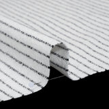 Yarn-Dyed Cotton Flannel - Black on White Chalk Stripes - Deadstock
