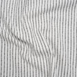 Yarn-Dyed Cotton Flannel - Black on White Chalk Stripes - Deadstock
