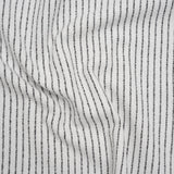 Yarn-Dyed Cotton Flannel - Black on White Chalk Stripes - Deadstock