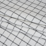 Yarn-Dyed Cotton Flannel - Black on White Windowpane Checks - Deadstock