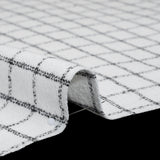 Yarn-Dyed Cotton Flannel - Black on White Windowpane Checks - Deadstock
