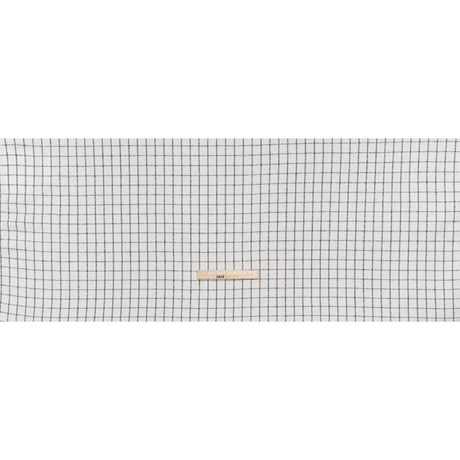 Yarn-Dyed Cotton Flannel - Black on White Windowpane Checks - Deadstock