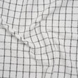 Yarn-Dyed Cotton Flannel - Black on White Windowpane Checks - Deadstock