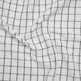 Yarn-Dyed Cotton Flannel - Black on White Windowpane Checks - Deadstock