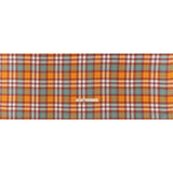Yarn-Dyed Cotton Twill Flannel - Creamsicle Orange, Sky Blue and Dusty Red Plaid - Deadstock