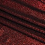 Metallic Foiled Uneven Stretch Rib Knit - Red on Black - Estelle Collection