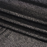 Metallic Foiled Uneven Stretch Rib Knit - Charcoal on Black - Estelle Collection
