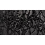 Metallic Foiled Uneven Stretch Rib Knit - Charcoal on Black - Estelle Collection