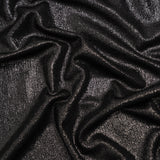 Metallic Foiled Uneven Stretch Rib Knit - Charcoal on Black - Estelle Collection