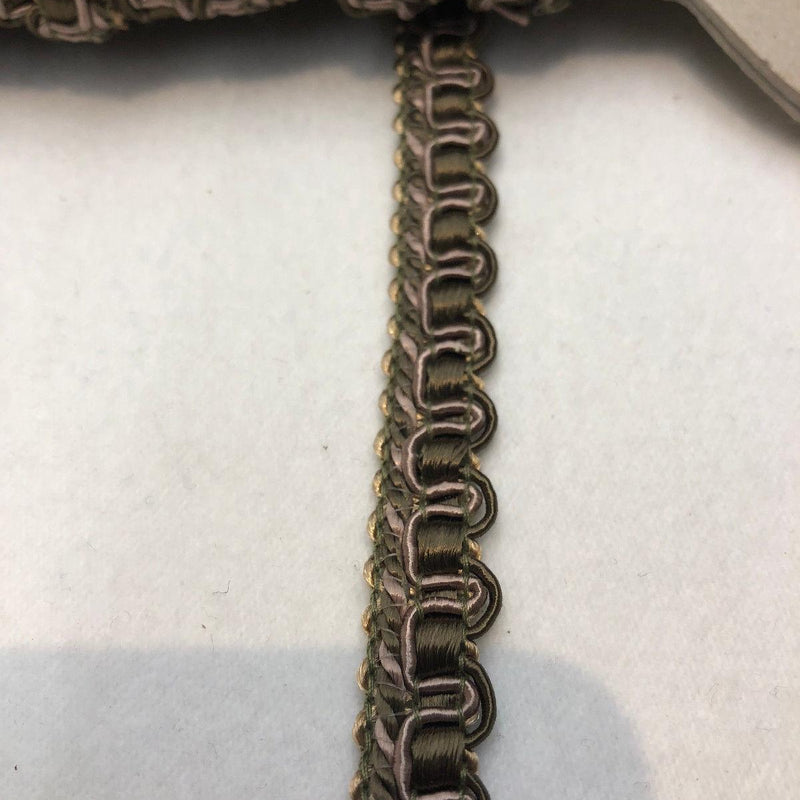 Antique Green Decorative Scroll Style Braid Gimp Trim - Antique Green Scroll Style, Half Inch Width (10 Yards)
