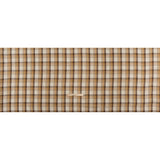 Medium Weight Linen Woven - Beige, Brown and Cream Plaid
