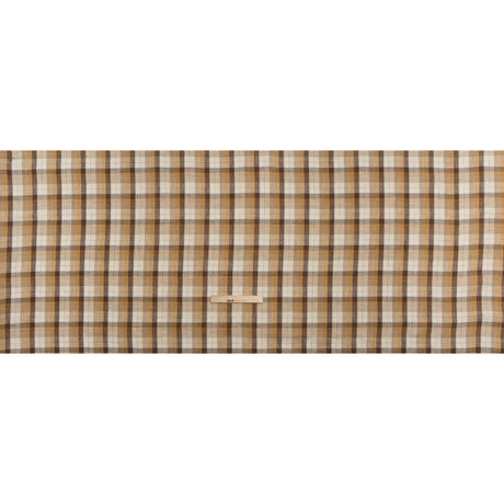 Medium Weight Linen Woven - Beige, Brown and Cream Plaid