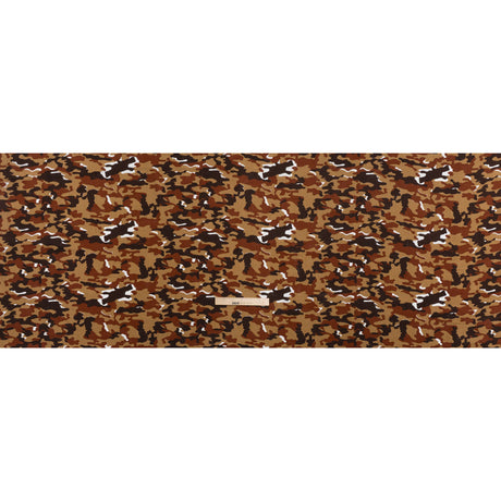Medium Weight Linen Woven Print - Brown, Russet and Tan Camouflage