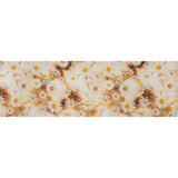 Medium Weight Linen Woven Print - Sun Yellow and White Daisies