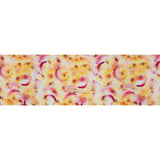 Medium Weight Linen Woven Print - Fuchsia Pink and Bright Yellow Sunflower Garden