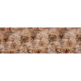Medium Weight Linen Woven Print - Tan and Beige Giant Trees