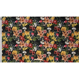 Polyester Satin - Red, Yellow and Green Photorealistic Florals - Mood Exclusive Petals After Dark Print