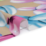 Polyester Satin - Pink, Blue and Beige Large Balloon Dogs - Mood Exclusive Puff Pups Print
