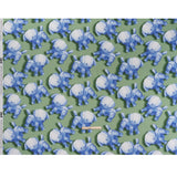 Polyester Satin - Blue and Green Inflatable Dogs - Mood Exclusive Pup Pop Print