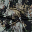 Polyester Satin - Forest Green, Beige and Muted Pale Blue Abstract Painting - Mood Exclusive Earthtone Flow Print