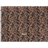 Polyester Satin - Black, Russet and Beige Abstract Animal-Like Spots - Mood Exclusive Savanna Blur Print