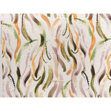 Polyester Satin - Forest Green, Plum Purple and Tangerine Abstract Watercolor Ribbons - Mood Exclusive Fluid Strokes Print