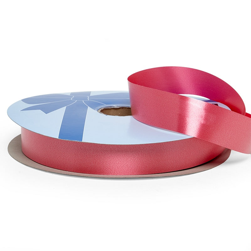 Satin Poly Ribbon 1 1/4 '' X 250 yd Red Color 1 / roll