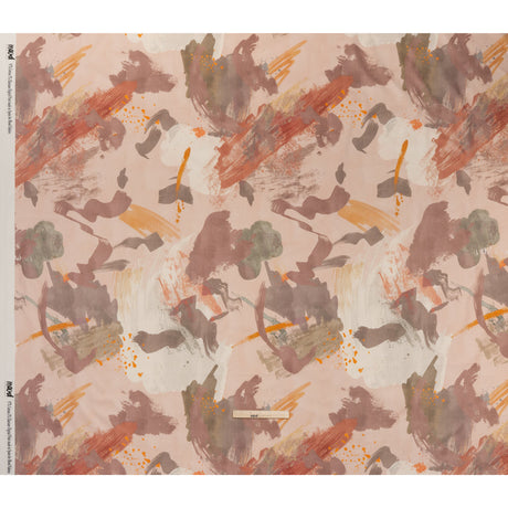 Brushed Cotton Woven - Pink, Taupe and Rose Painterly Abstract - Mood Exclusive Rosewash Strokes Print