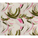 Brushed Cotton Woven - Pink, Olive Green and Cream Big Abstract Brushstrokes - Mood Exclusive Palette Play Print