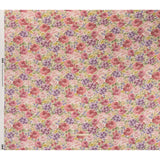 Brushed Cotton Woven - Pale Pink, Purple and Rose Red Blooming Flowers - Mood Exclusive Tender Bloom Print