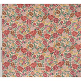 Brushed Cotton Woven - Coral Pink, Yellow and Green Flowers on Peach - Mood Exclusive Briar Lane Print