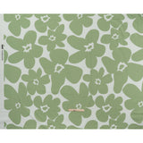 Brushed Cotton Woven - White and Sage Green Big Simple Flowers - Mood Exclusive Floral Figures Print