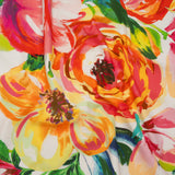Brushed Cotton Woven - Pink, Yellow and Green Bold Painterly Flowers - Mood Exclusive Blooming Impasto Print
